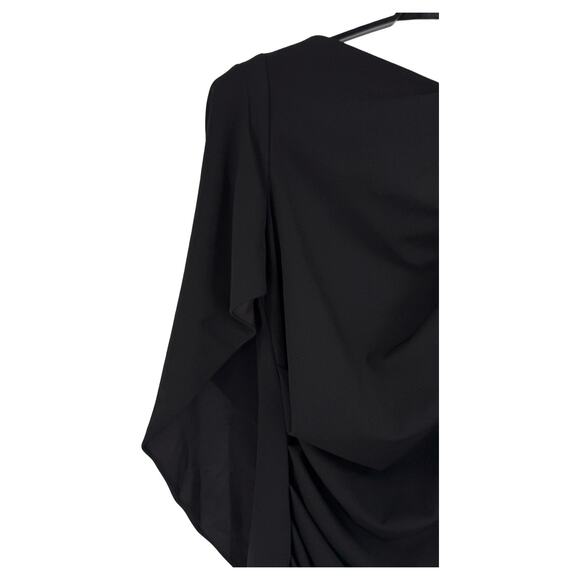 Betsy & Adam Jordan cape sleeve crepe sheath dress black size 14W - Picture 4 of 7